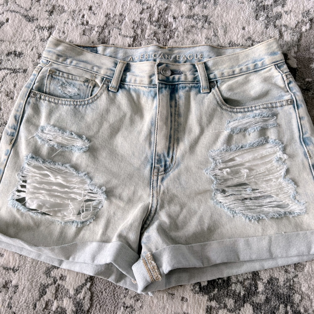 Womens high waisted mom jean shorts from, American Eagle